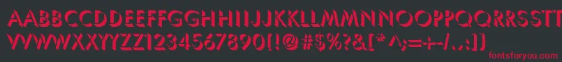 Umbrastd Font – Red Fonts on Black Background
