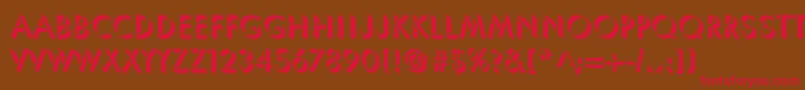 Umbrastd Font – Red Fonts on Brown Background