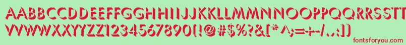 Umbrastd Font – Red Fonts on Green Background