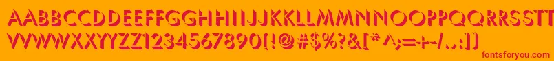 Umbrastd Font – Red Fonts on Orange Background