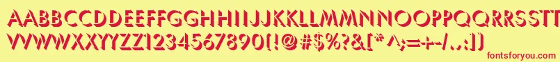 Umbrastd Font – Red Fonts on Yellow Background