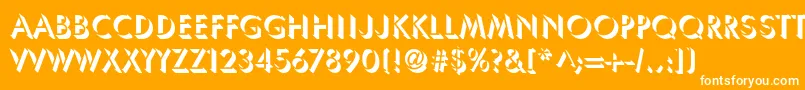 フォントUmbrastd – オレンジの背景に白い文字