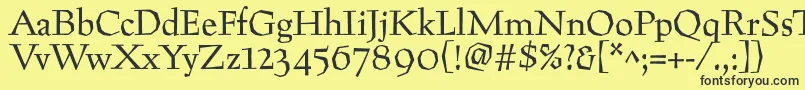 Preissig Font – Black Fonts on Yellow Background