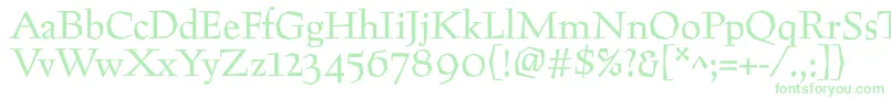 Preissig Font – Green Fonts on White Background