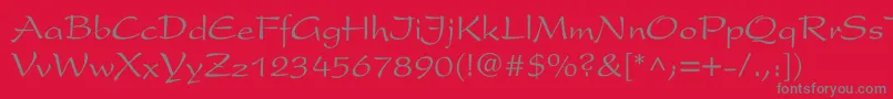 Leib Font – Gray Fonts on Red Background