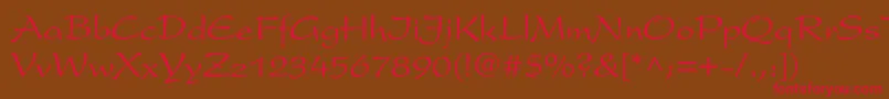 Leib Font – Red Fonts on Brown Background