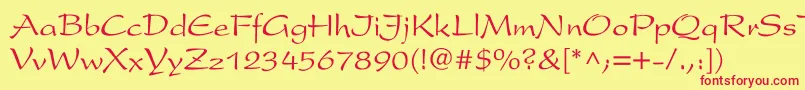Leib Font – Red Fonts on Yellow Background