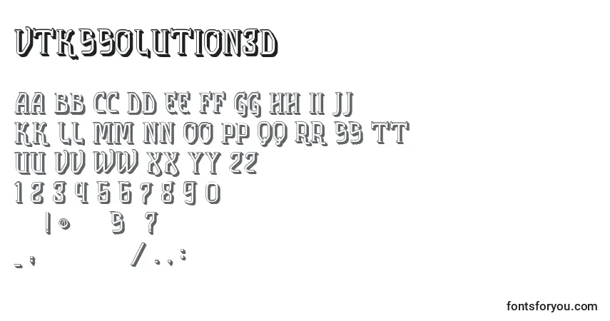 A fonte VtksSolution3D – alfabeto, números, caracteres especiais