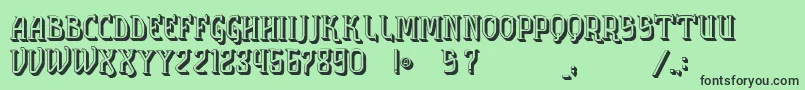 VtksSolution3D Font – Black Fonts on Green Background