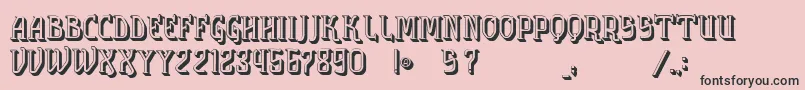 VtksSolution3D Font – Black Fonts on Pink Background