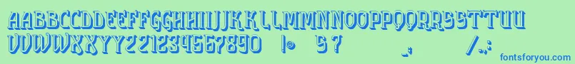 VtksSolution3D Font – Blue Fonts on Green Background