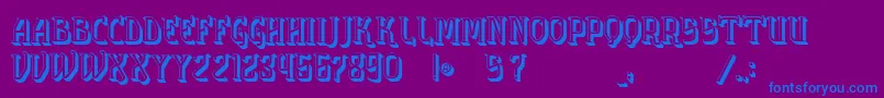 VtksSolution3D-Schriftart – Blaue Schriften auf violettem Hintergrund