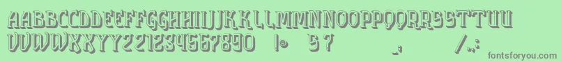 VtksSolution3D Font – Gray Fonts on Green Background