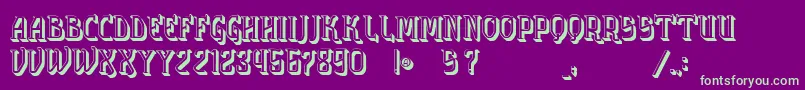 VtksSolution3D Font – Green Fonts on Purple Background