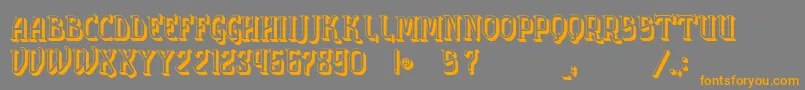 VtksSolution3D Font – Orange Fonts on Gray Background