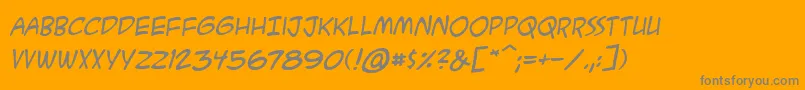 AcmesecretagentbbItal Font – Gray Fonts on Orange Background