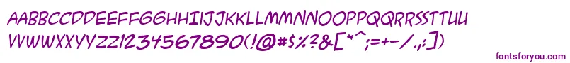 AcmesecretagentbbItal Font – Purple Fonts on White Background