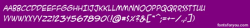 AcmesecretagentbbItal Font – White Fonts on Purple Background