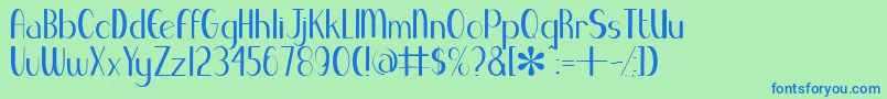 More about BlueMelody Font BlueMelody Font – Blue Fonts on Green Background