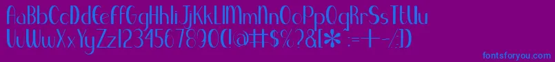 BlueMelody Font – Blue Fonts on Purple Background