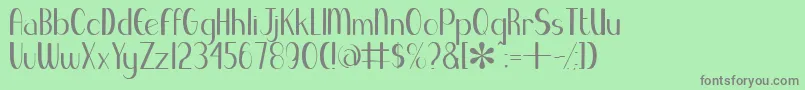 BlueMelody Font – Gray Fonts on Green Background