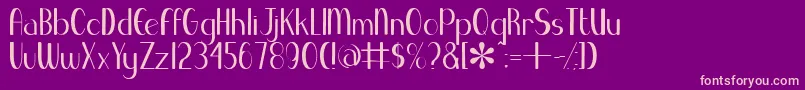 BlueMelody Font – Pink Fonts on Purple Background