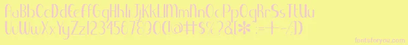 BlueMelody Font – Pink Fonts on Yellow Background