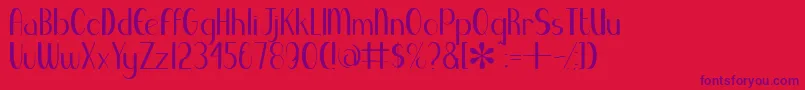 BlueMelody Font – Purple Fonts on Red Background