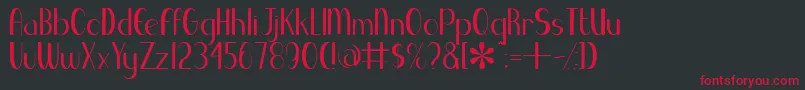 BlueMelody Font – Red Fonts on Black Background