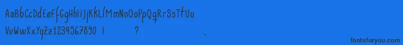 Acwanita Font – Black Fonts on Blue Background