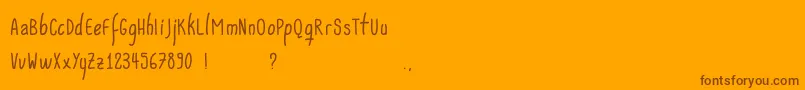 Acwanita Font – Brown Fonts on Orange Background