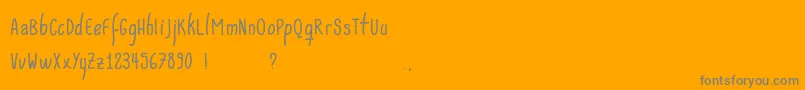 Acwanita-Schriftart – Graue Schriften auf orangefarbenem Hintergrund