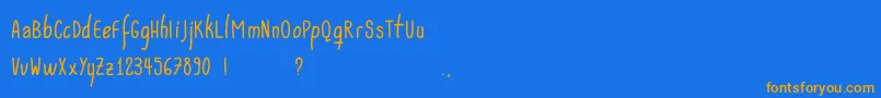 Acwanita Font – Orange Fonts on Blue Background