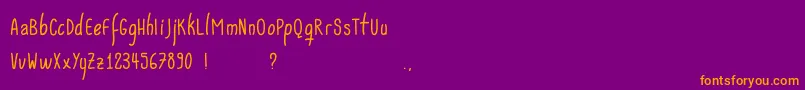 Acwanita Font – Orange Fonts on Purple Background