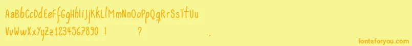 Acwanita Font – Orange Fonts on Yellow Background