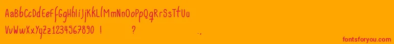 Acwanita Font – Red Fonts on Orange Background