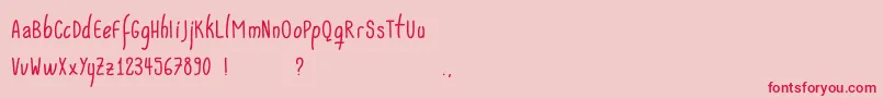 Acwanita Font – Red Fonts on Pink Background