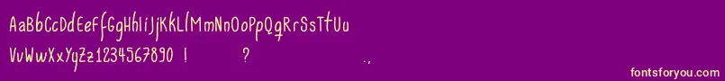 Acwanita Font – Yellow Fonts on Purple Background