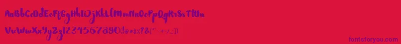 NightamoreBrushFreeFont Font – Purple Fonts on Red Background
