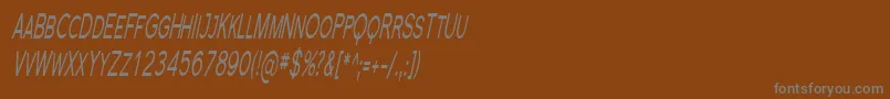 フォントFlorsn24 – 茶色の背景に灰色の文字