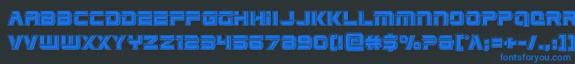 Edgeracebevel Font – Blue Fonts on Black Background