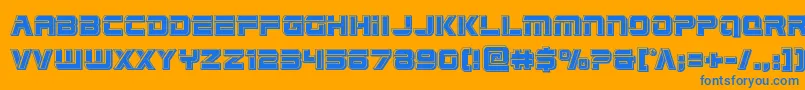 Edgeracebevel Font – Blue Fonts on Orange Background
