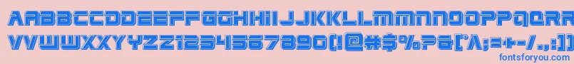 Edgeracebevel Font – Blue Fonts on Pink Background