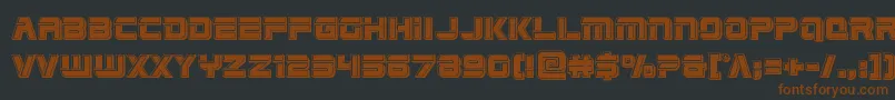 Edgeracebevel Font – Brown Fonts on Black Background