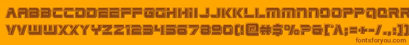Edgeracebevel Font – Brown Fonts on Orange Background