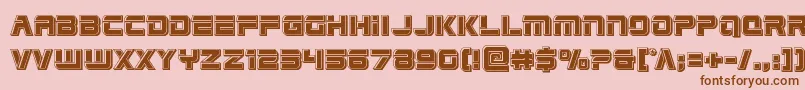 Edgeracebevel Font – Brown Fonts on Pink Background