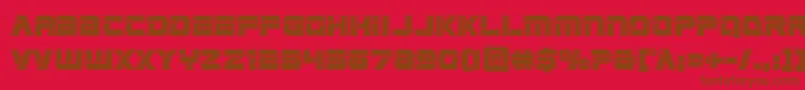 Edgeracebevel Font – Brown Fonts on Red Background