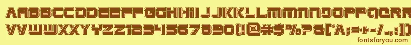 Edgeracebevel Font – Brown Fonts on Yellow Background
