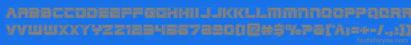 Edgeracebevel Font – Gray Fonts on Blue Background