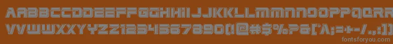 Edgeracebevel Font – Gray Fonts on Brown Background